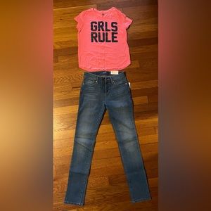 Old Navy Skinny Jeans and “Girls Rule” Tee